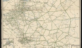 Mapa polskiej sieci kolejowej i lotniczej do Urzędowego Rozkładu Jazdy 1937/38.